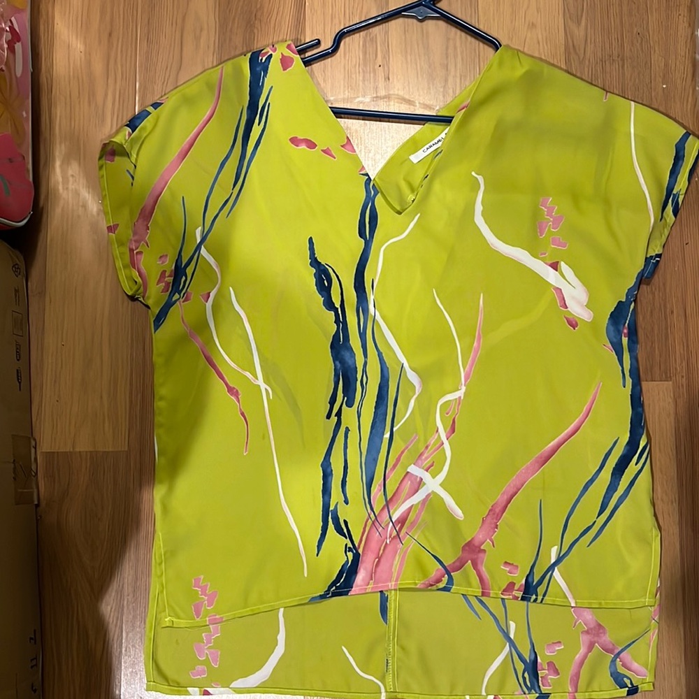 Lime green tie dye blouse, worn only once.